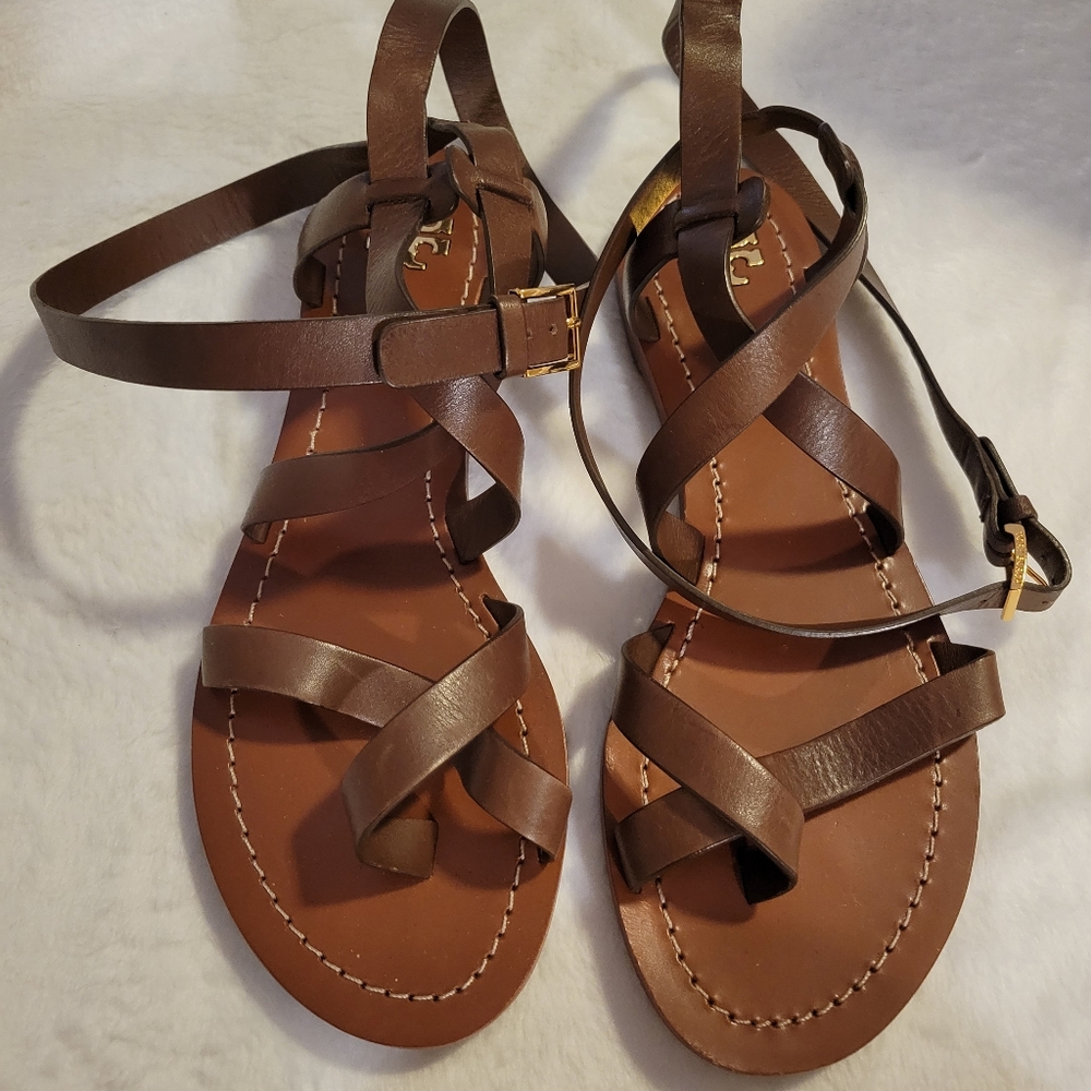 NEW Tory Burch Patos Crisscross Flat Gladiator Sandal